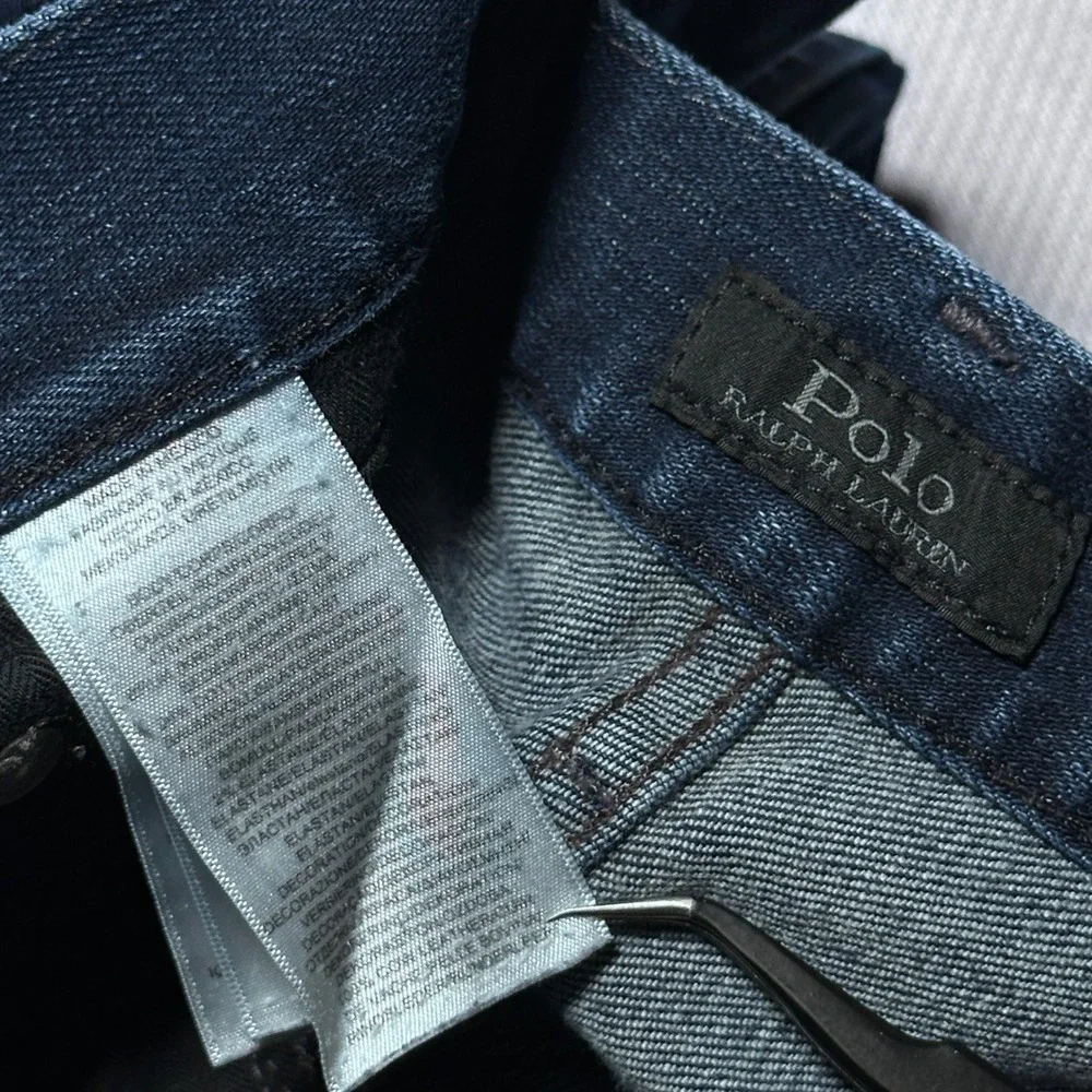Polo Ralph Lauren Jeans Mens 34x30 Hampton Relaxed Straight Dark Wash Stretch